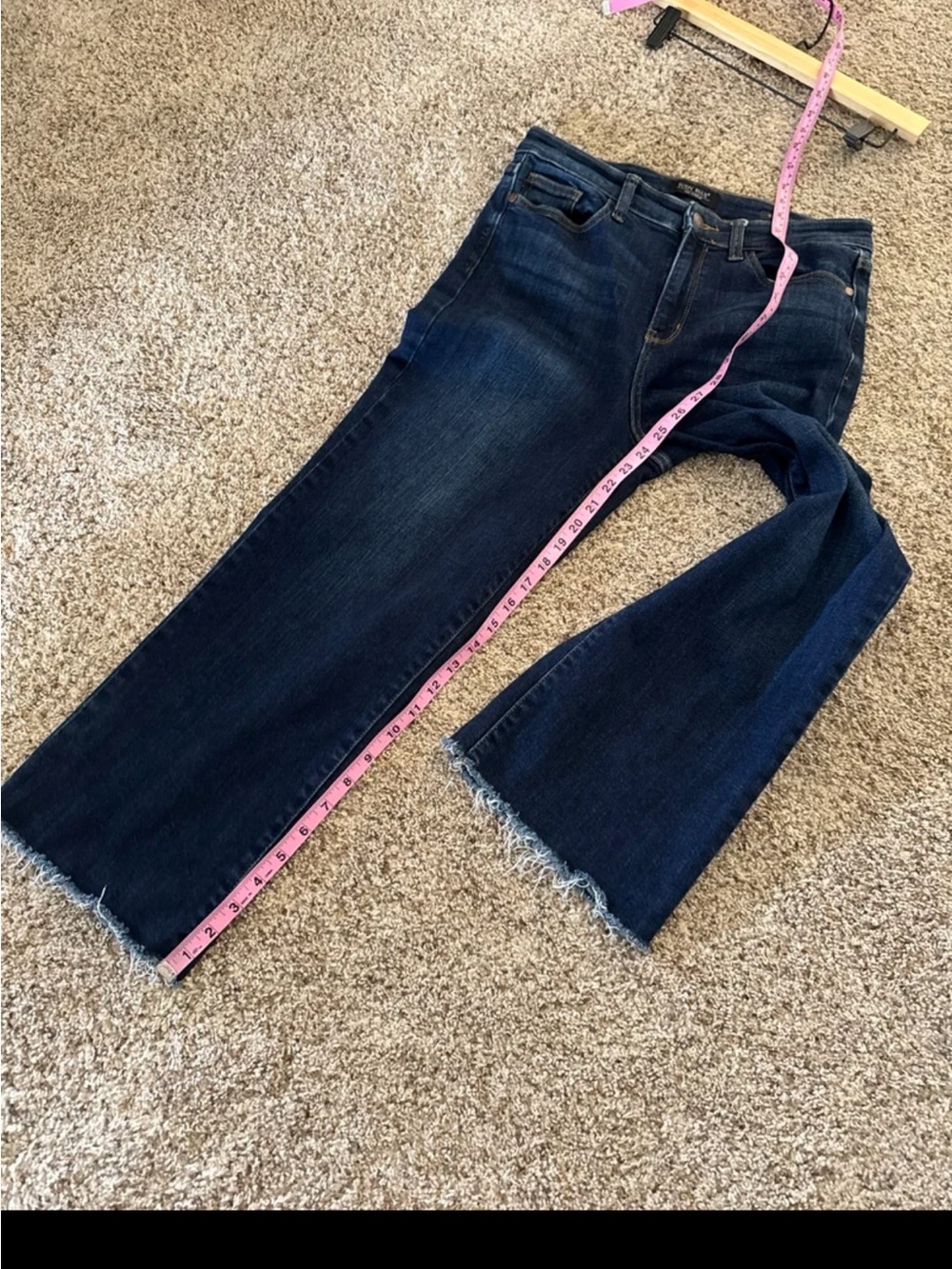 Judy Blue High Waist Wide Leg Crop Denim Jeans 82517 size 9/29 - Picture 12 of 12